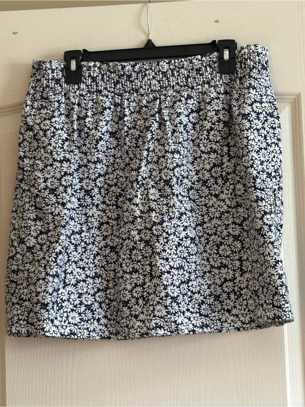 J. Crew Blue and White Floral Mini Skirt